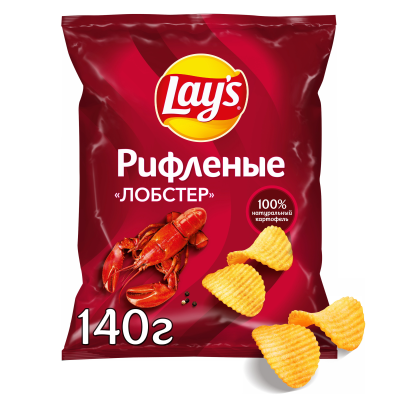 Лейз Рифленые Лобстер 140г 19Х ДСП