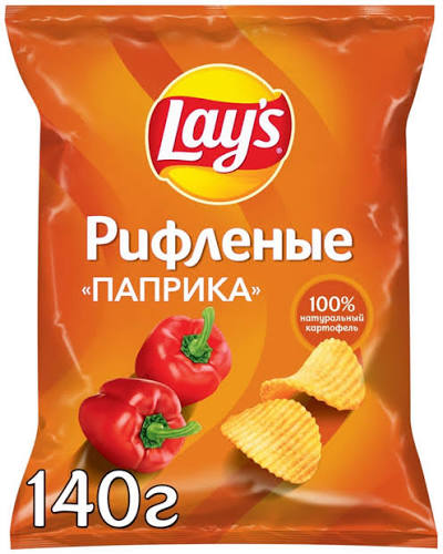 Лейз Рифленые Паприка 140г 19Х ДСП
